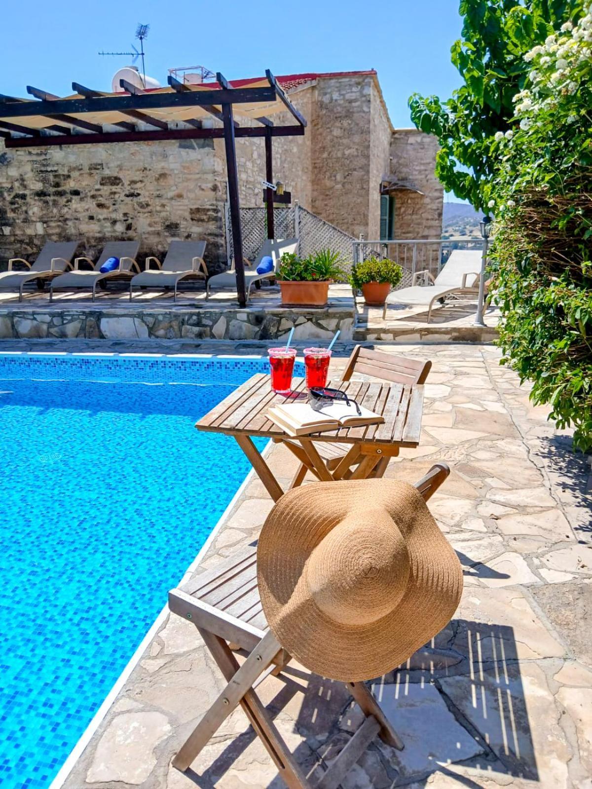 Athena'S Pool Oasis Daire Skarinou Dış mekan fotoğraf