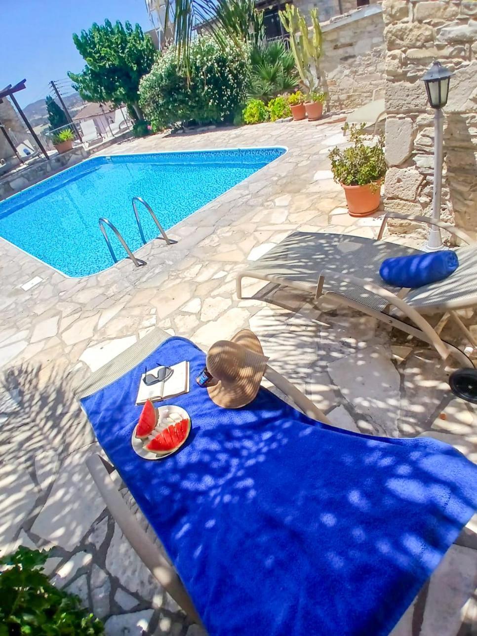 Athena'S Pool Oasis Daire Skarinou Dış mekan fotoğraf