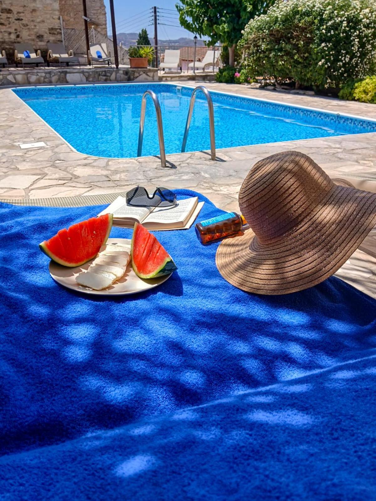 Athena'S Pool Oasis Daire Skarinou Dış mekan fotoğraf