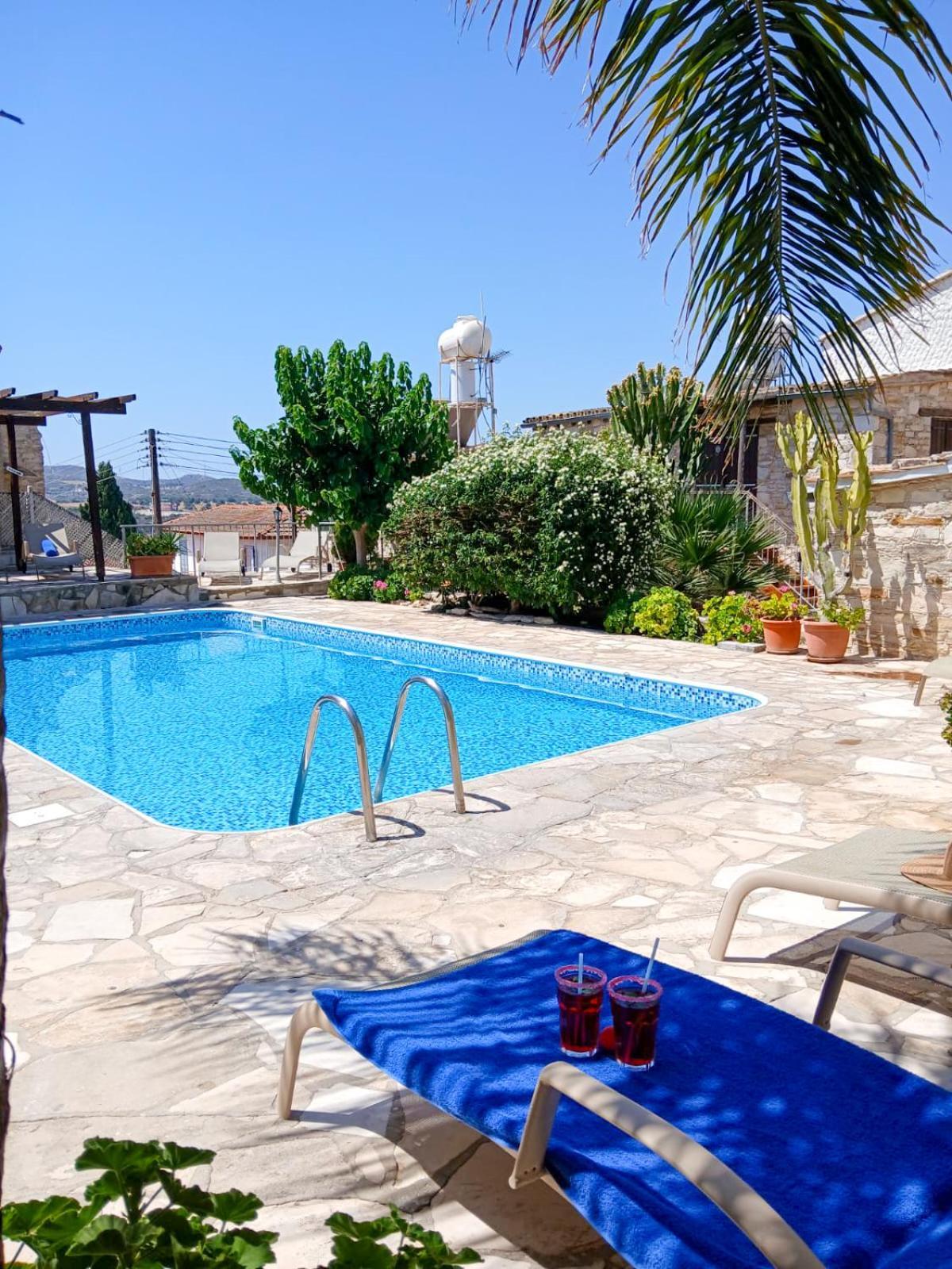Athena'S Pool Oasis Daire Skarinou Dış mekan fotoğraf