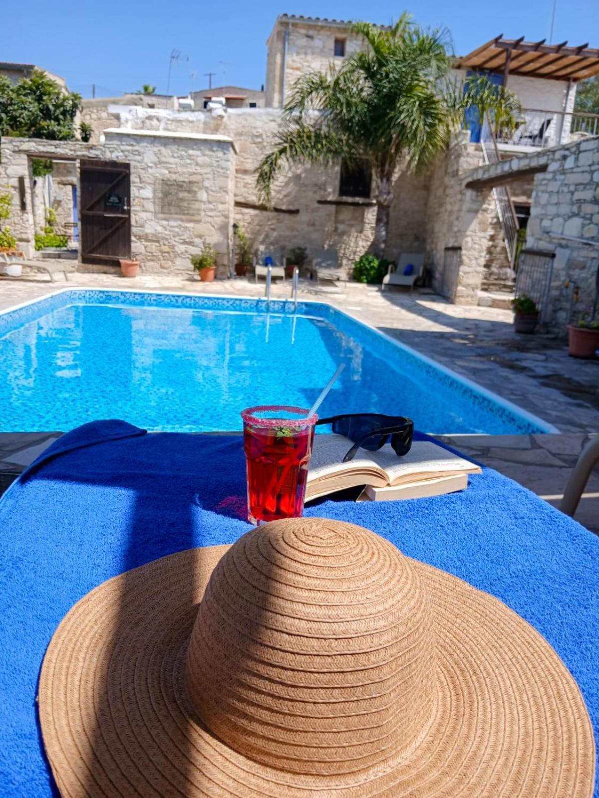 Athena'S Pool Oasis Daire Skarinou Dış mekan fotoğraf